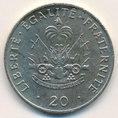 Haiti, 20 centimes, 1991