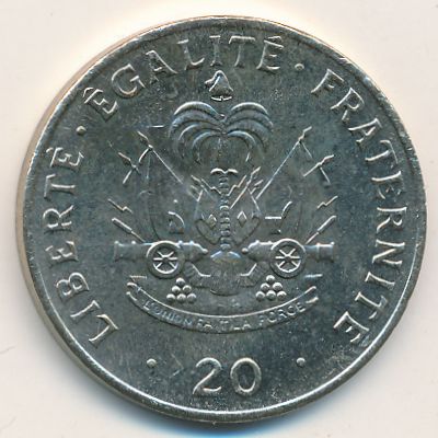 Haiti, 20 centimes, 1991