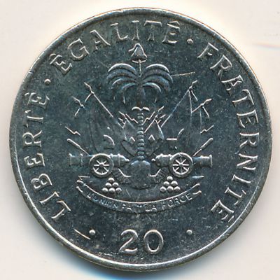 Haiti, 20 centimes, 1991