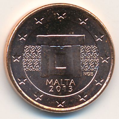 Мальта, 1 евроцент (2013 г.)