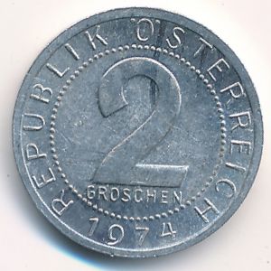Австрия, 2 гроша (1974 г.)