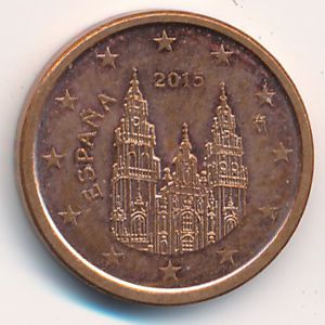 Испания, 1 евроцент (2015 г.)