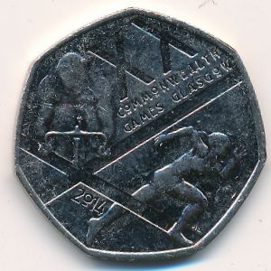 Великобритания, 50 пенсов (2014 г.)