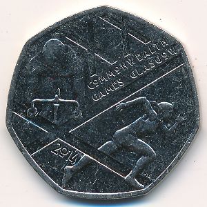 Великобритания, 50 пенсов (2014 г.)
