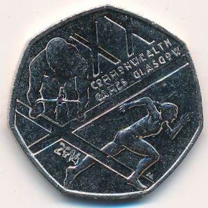 Великобритания, 50 пенсов (2014 г.)