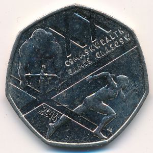 Великобритания, 50 пенсов (2014 г.)