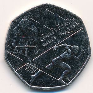 Великобритания, 50 пенсов (2014 г.)