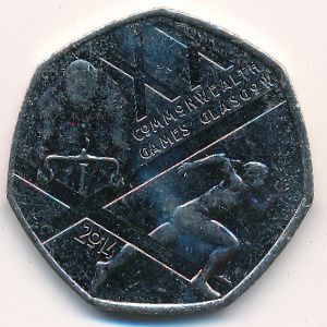 Великобритания, 50 пенсов (2014 г.)