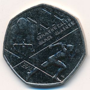 Великобритания, 50 пенсов (2014 г.)