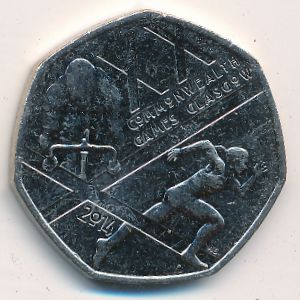 Великобритания, 50 пенсов (2014 г.)