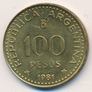 Аргентина, 100 песо (1981 г.)