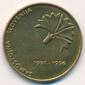 Slovenia, 5 tolarjev, 1996