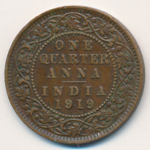 Британская Индия, 1/4 анны (1919 г.)