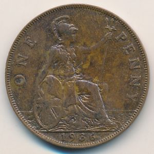 Великобритания, 1 пенни (1936 г.)