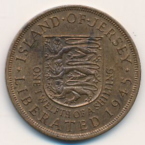 Джерси, 1/12 шиллинга (1945 г.)