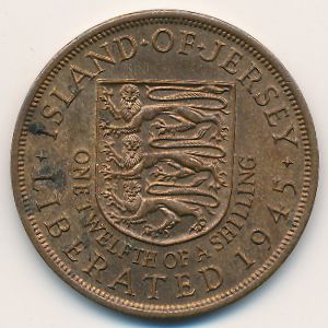 Джерси, 1/12 шиллинга (1945 г.)