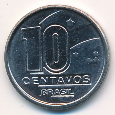 Brazil, 10 centavos, 1990