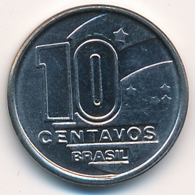 Brazil, 10 centavos, 1990
