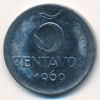 Бразилия, 5 сентаво (1969 г.)