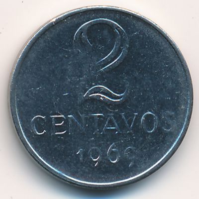 Бразилия, 2 сентаво (1969 г.)