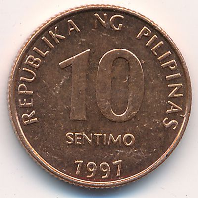 Филиппины, 10 сентимо (1997 г.)