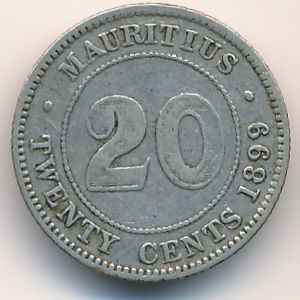 Mauritius, 20 cents, 1899