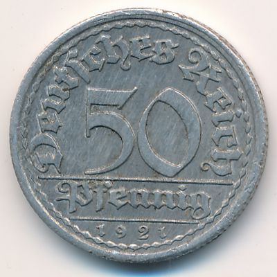 Веймарская республика, 50 пфеннигов (1921 г.)