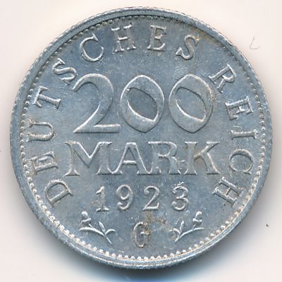 Веймарская республика, 200 марок (1923 г.)
