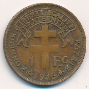 Мадагаскар, 1 франк (1943 г.)
