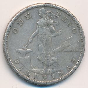 Филиппины, 1 песо (1908 г.)
