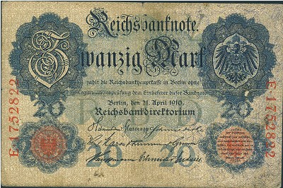 Германия, 20 марок (1910 г.)