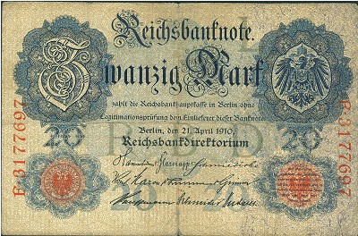 Германия, 20 марок (1910 г.)