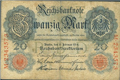 Германия, 20 марок (1914 г.)