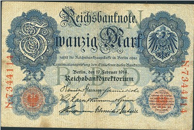 Германия, 20 марок (1914 г.)