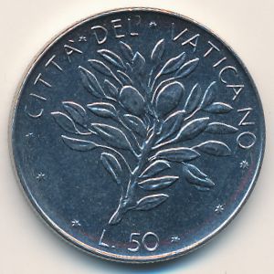 Ватикан, 50 лир (1974 г.)