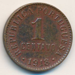 Portugal, 1 centavo, 1918