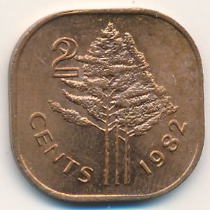 Свазиленд, 2 цента (1982 г.)