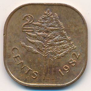 Свазиленд, 2 цента (1982 г.)
