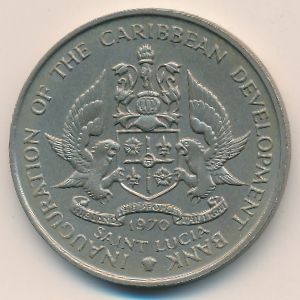 Остров Сент-Люсия, 4 доллара (1970 г.)