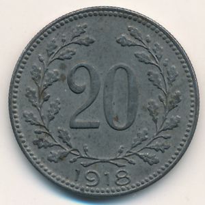 Австрия, 20 геллеров (1918 г.)