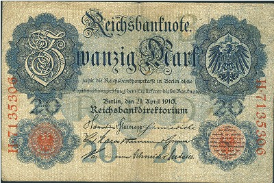 Германия, 20 марок (1910 г.)