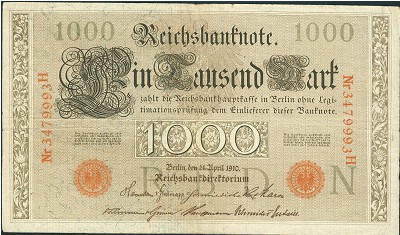 Германия, 1000 марок (1910 г.)