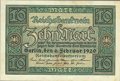 Германия, 10 марок (1920 г.)