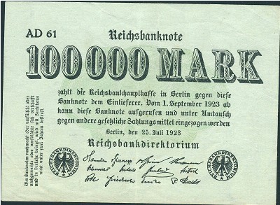 Германия, 100000 марок (1923 г.)