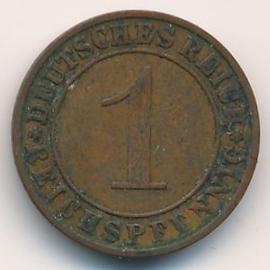 Веймарская республика, 1 рейхспфенниг (1930 г.)