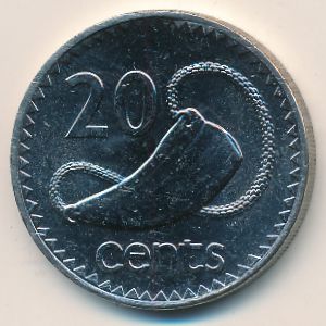 Fiji, 20 cents, 1992