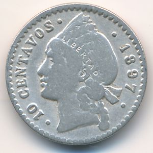Dominican Republic, 10 centavos, 1897