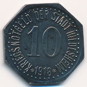Хильдесхайм., 10 пфеннигов (1918 г.)