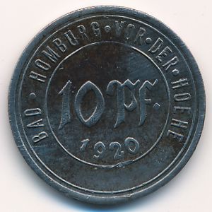Хомбург., 10 пфеннигов (1920 г.)