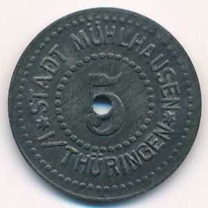 Мюльхаузен., 5 пфеннигов (1917 г.)